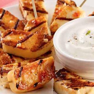 Halloumi skewers