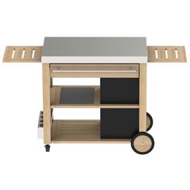 Wooden griddle cart