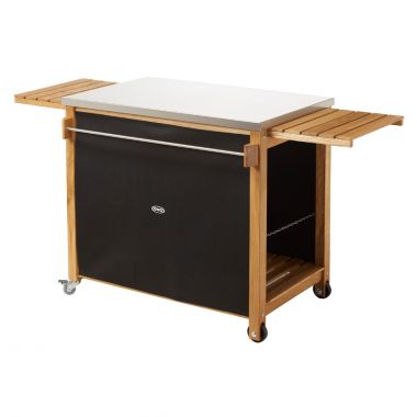 PLANCHA CART Stainless & wood