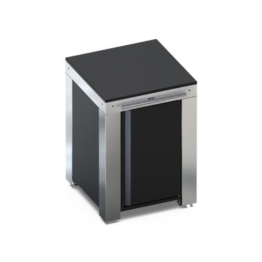 MODULO - FELIX 60 Black and Stainless Side-Table