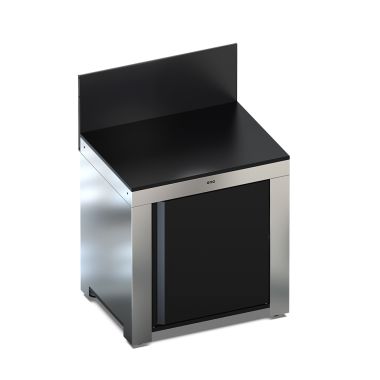 MODULO - Worktop Furniture 80 Black and Stainless Steel