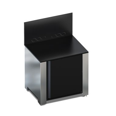 MODULO - Low Plancha Furniture 80 Black and Stainless