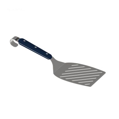 Spatule Plancha Courte en Inox Nordic Flame Poignée Bambou